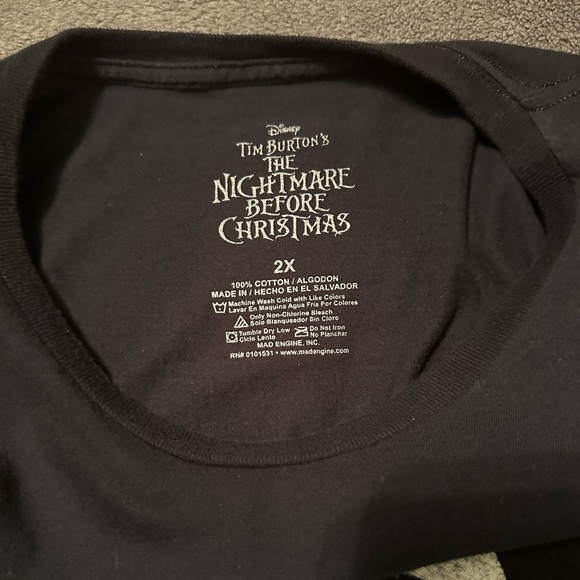 Jack Skeleton Nightmare Before Christmas t-shirt XXL 2XL Black - Picture 3 of 4